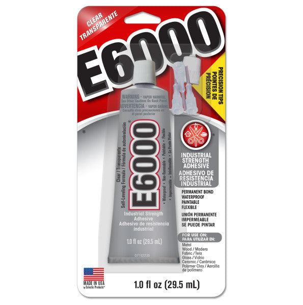 Precision Tip Adhesive 1 oz. E-6000 Adhesive - Odd Nodd Art Supply