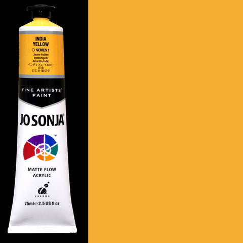 India Yellow Jo Sonja Matte Flow Acrylic Paint - Odd Nodd Art Supply