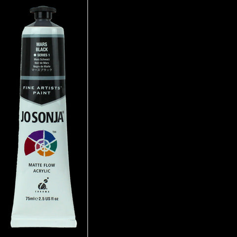 Mars Black Jo Sonja Matte Flow Acrylic Paint - Odd Nodd Art Supply