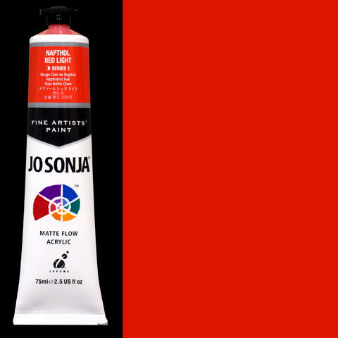 Napthol Red Light Jo Sonja Matte Flow Acrylic Paint - Odd Nodd Art Supply