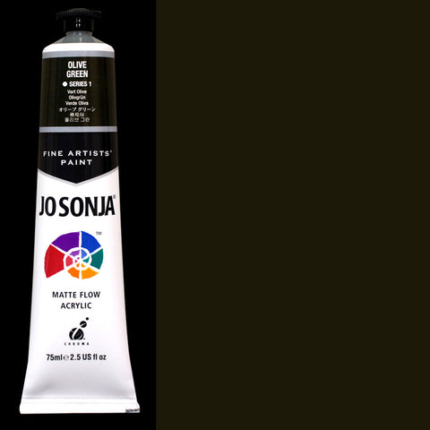 Olive Green Jo Sonja Matte Flow Acrylic Paint - Odd Nodd Art Supply