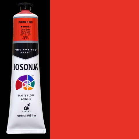 Pyrrole Red Jo Sonja Matte Flow Acrylic Paint - Odd Nodd Art Supply