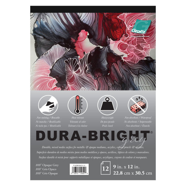 Grafix Dura-Bright Pad Opaque White 9x12 (12 Sheets)