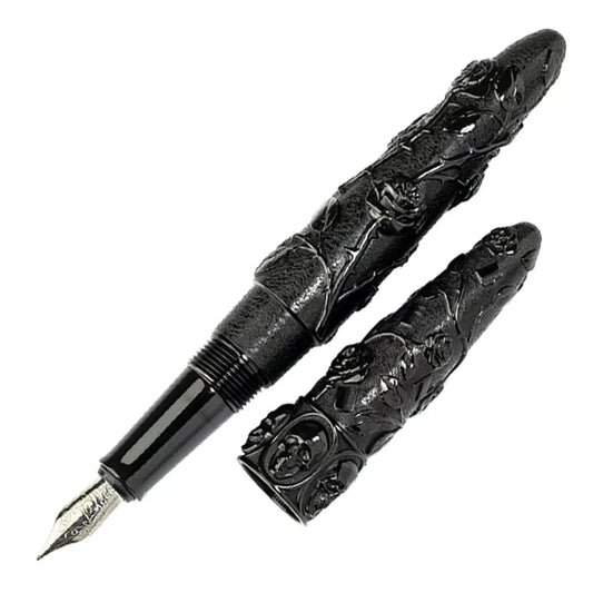 Skull and Roses Fountain Pen - Odd Nodd Art Supply