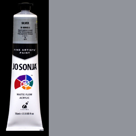 Silver Jo Sonja Matte Flow Acrylic Paint - Odd Nodd Art Supply