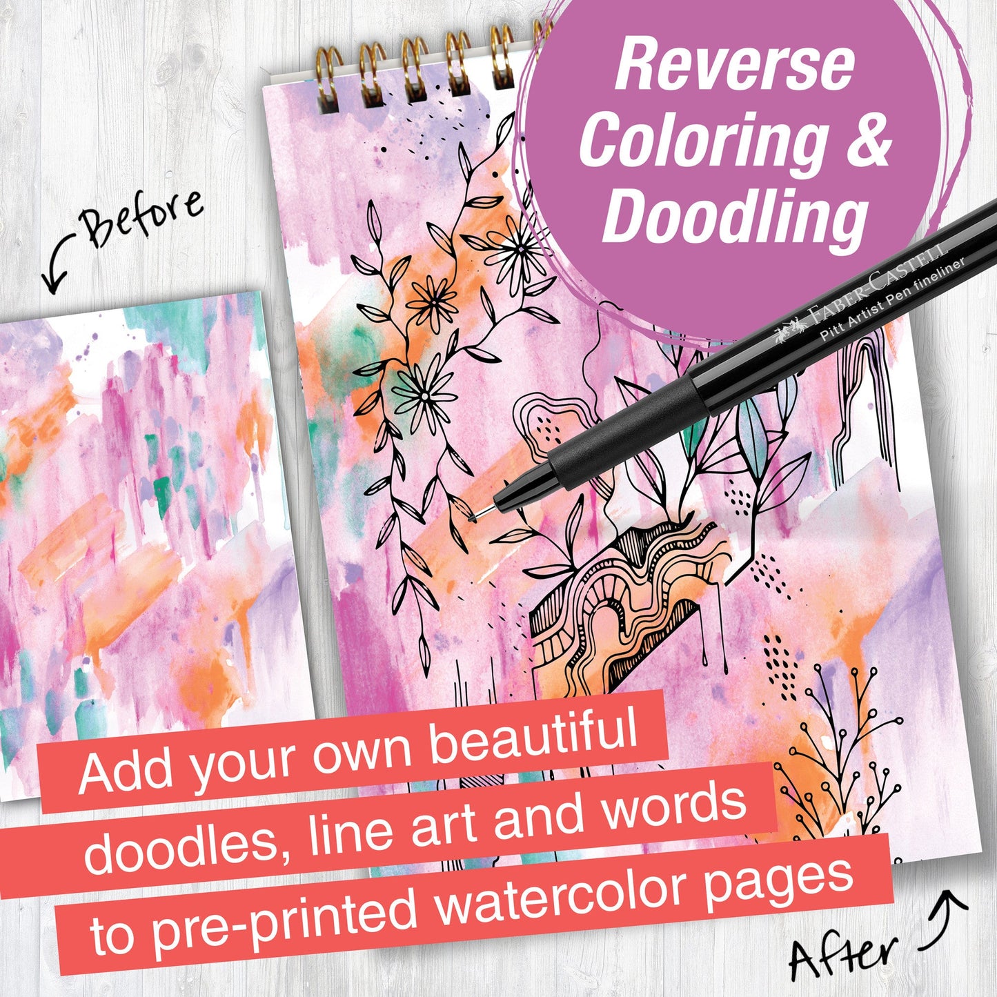Reverse Coloring and Doodling - Odd Nodd Art Supply