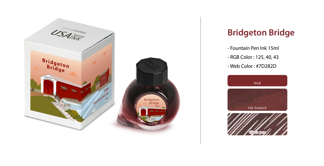 Bridgeton Bridge Colorverse USA Special Fountain Pen Ink - Odd Nodd Art Supply
