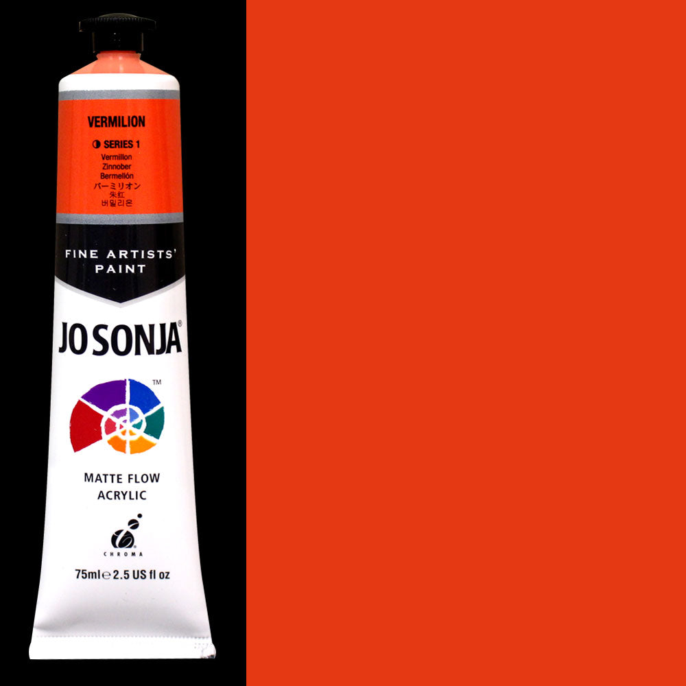 Vermilion Jo Sonja Matte Flow Acrylic Paint - Odd Nodd Art Supply