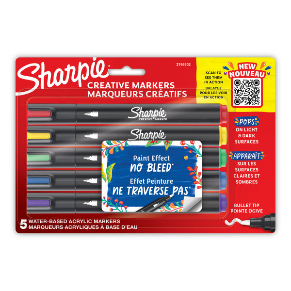 5 Pack Bullet Tip Sharpie Creative Markers Sets - Odd Nodd Art Supply