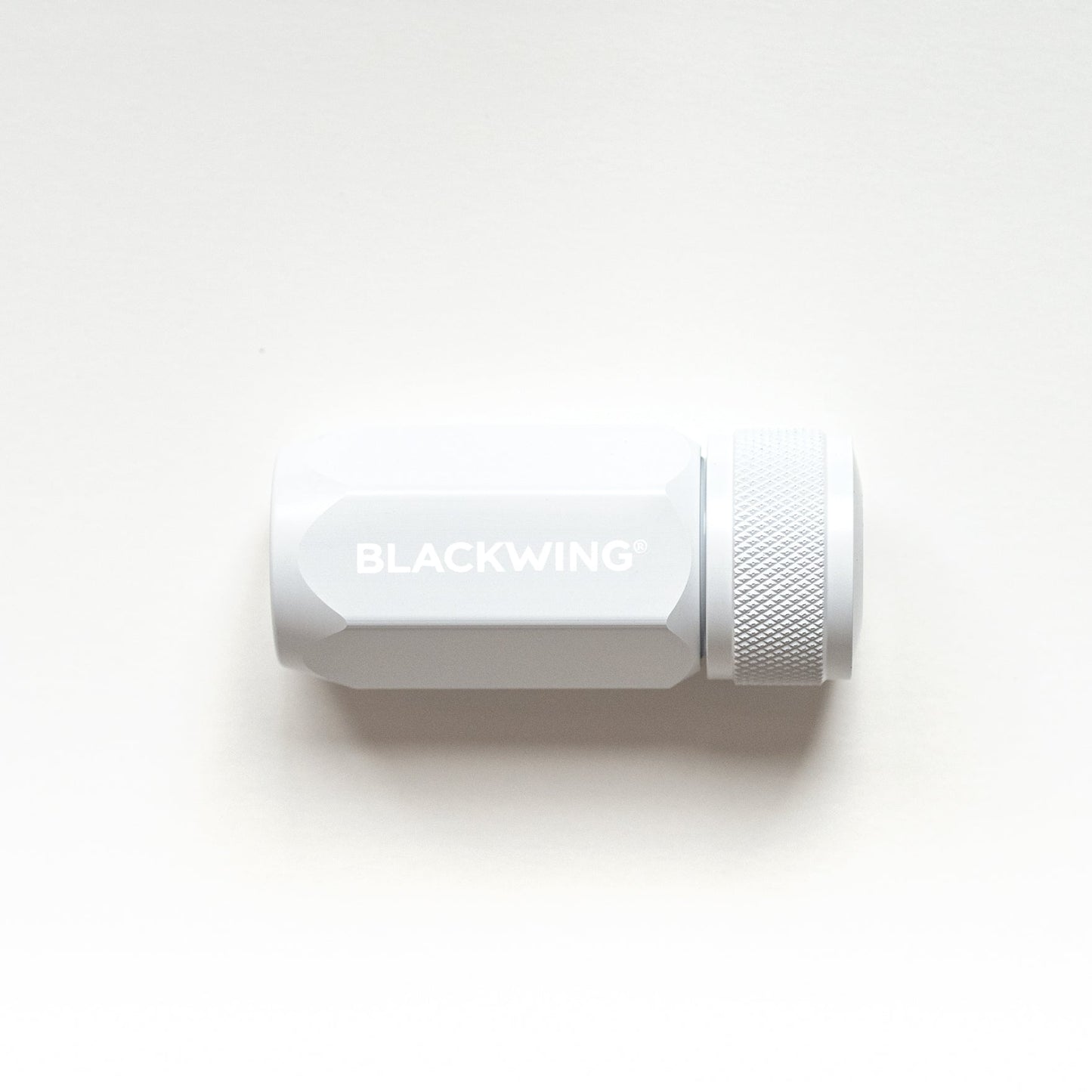 White Blackwing one step long metal pencil sharpener - Odd Nodd Art Supply