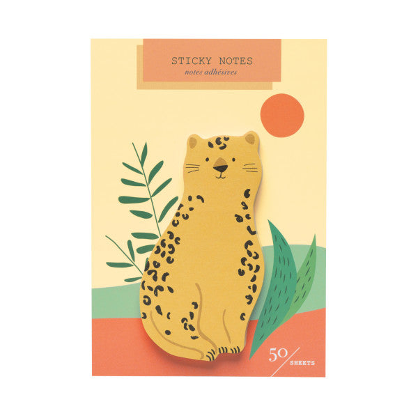 Cheetah Die Cut Sticky Notes - Odd Nodd Art Supply
