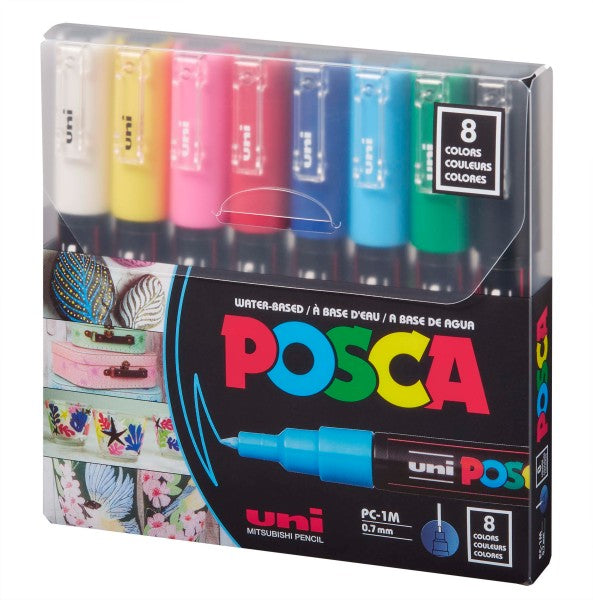 1M Extra-Fine POSCA Acrylic Paint Marker Sets - Odd Nodd Art Supply