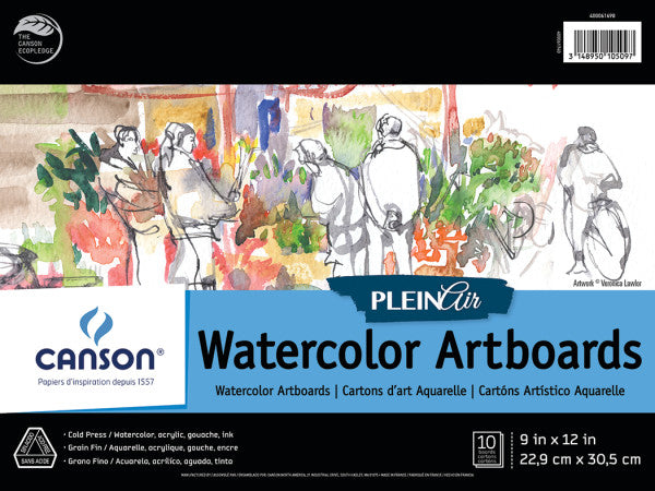 9 x 12 Plein Air Watercolor Artboard Pads - Odd Nodd Art Supply