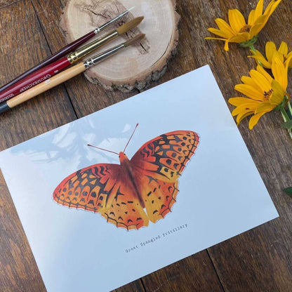 Great Spangled Fritillary Beam Watercolor Paint By Number Sets - Odd Nodd Art Supply