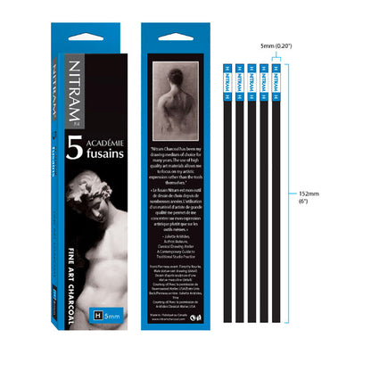 Academie Fusains Charcoal Sticks H - Odd Nodd Art Supply