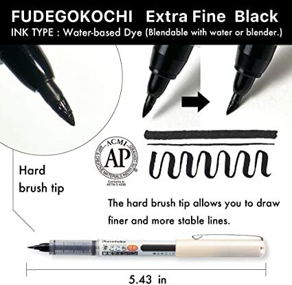 Fudegocochi Brush Pen Extra Fine Kuretake - Odd Nodd Art Supply