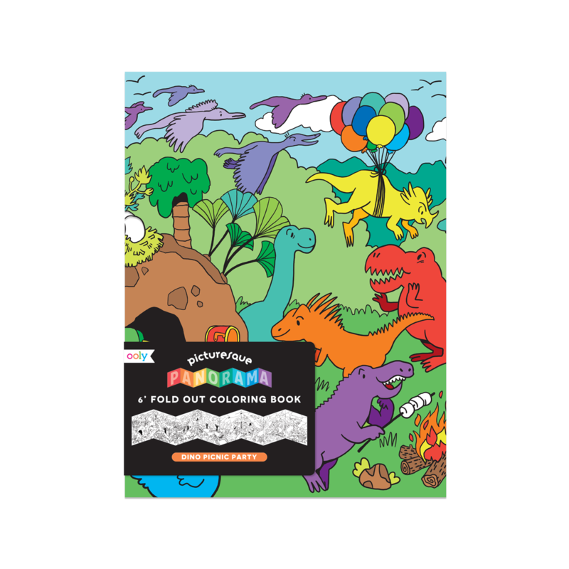 Picturesque Panorama Coloring Book -Dinos Odd Nodd Art Supply