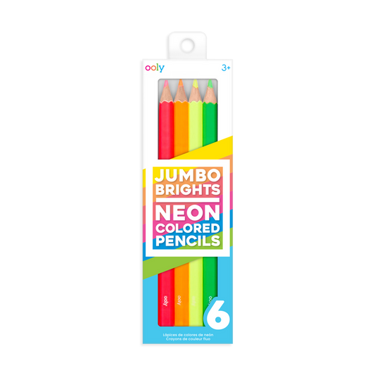 Jumbo Brights Neon Colored Pencils Set - Odd Nodd Art Supply