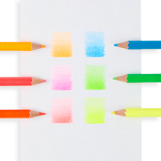 Example Jumbo Brights Neon Colored Pencils Set