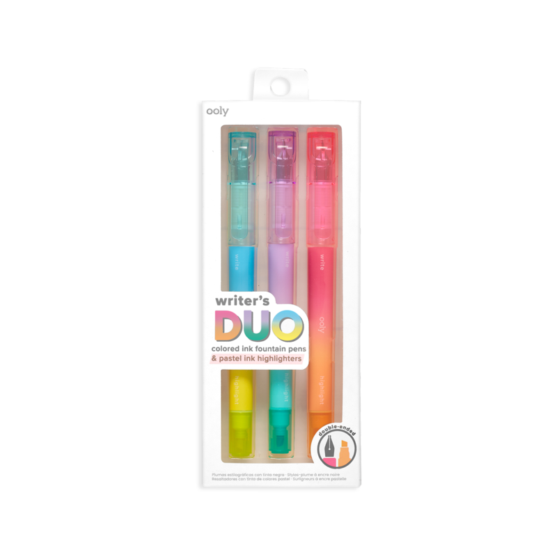 Writer's Duo 2 in 1 Fountain Pens + Highlighters - Odd Nodd Art Supply