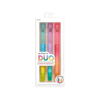 Writer's Duo 2 in 1 Fountain Pens + Highlighters - Odd Nodd Art Supply