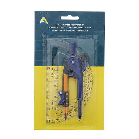 Safety Compass & Protractor Set - Odd Nodd Art Supply