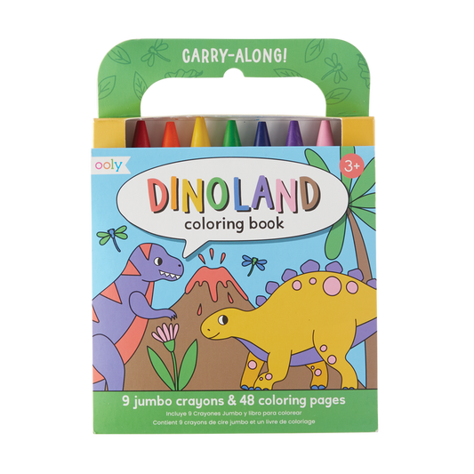 Dinoland Carry Along Crayon and Coloring Book Kits - Odd Nodd Art Supply