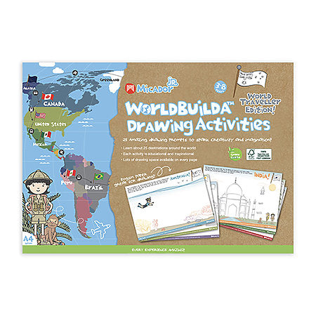 Micador WorldBuildA Drawing Activity Book - Odd Nodd Art Supply