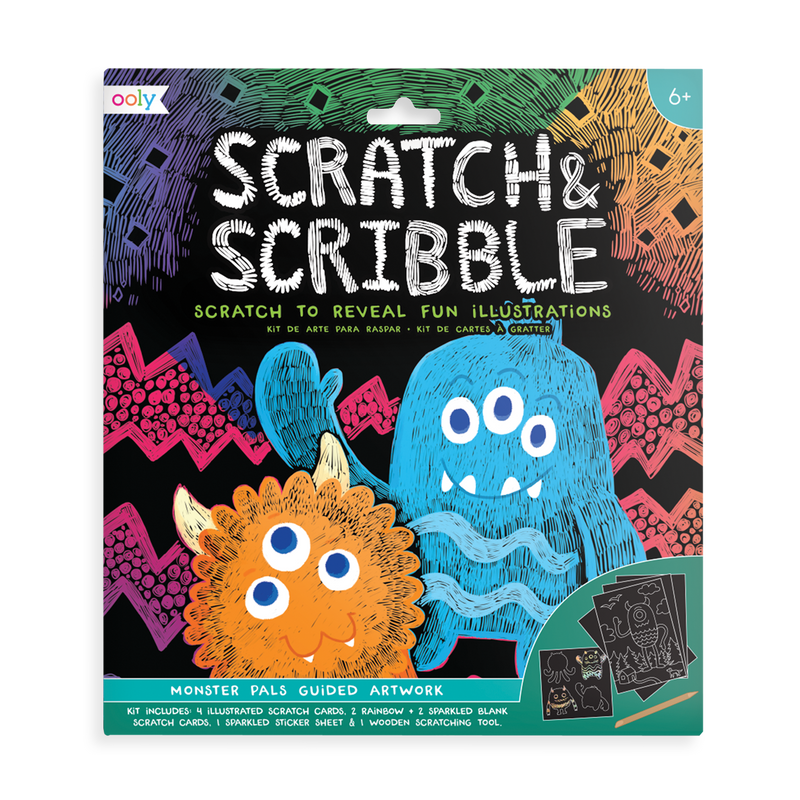 Monster Pals Scratch & Scribble Art Kits - Odd Nodd Art Supply