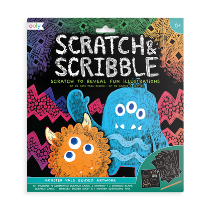 Monster Pals Scratch & Scribble Art Kits - Odd Nodd Art Supply