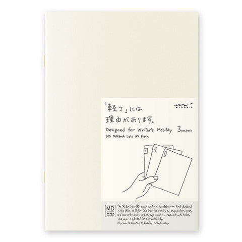 Midori MD Notebook Light 3 pack A5 - Odd Nodd Art Supply