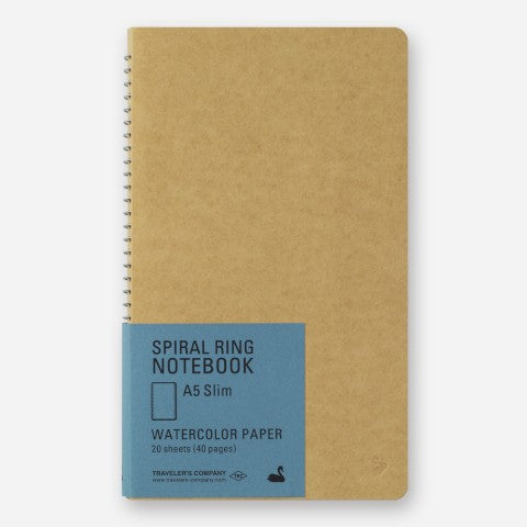 A5 Sprial Ring Notebook Watercolor Paper Traveler's Company - Odd Nodd Art Supply