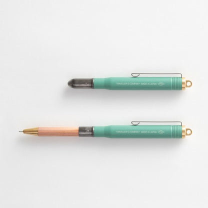 Traveler's Company Brass Writing Instruments Limited Factory Green Ballpoint  - Odd Nodd Art Supply