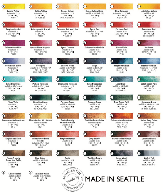 Extra-Fine Watercolors 15ml Tubes (Color Names A-M)