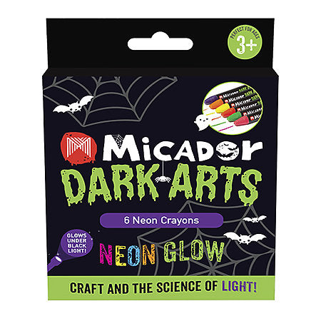 Micador Dark Arts Neon Glow Crayons - Odd Nodd Art Supply