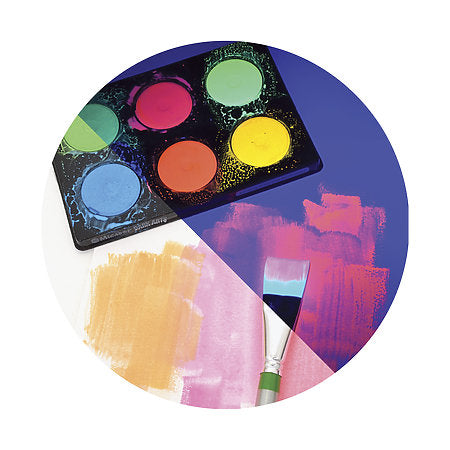 Neon Glow Washable Paint Discs Micador Black Arts - Odd Nodd Art Supply
