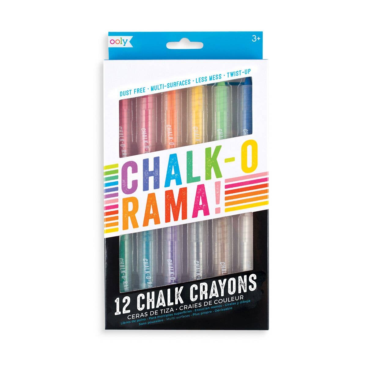 Chalk-O-Rama Dustless Chalk Sticks - Set of 12 - Odd Nodd Art Supply