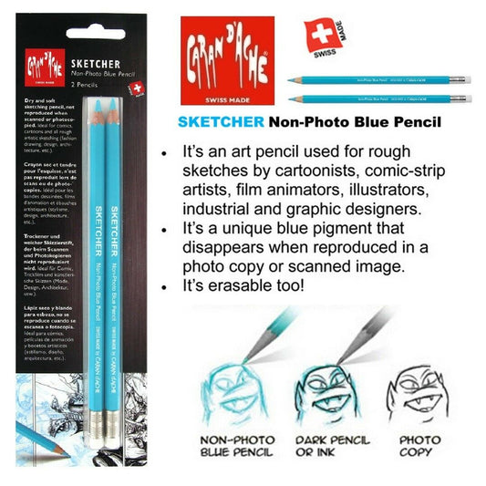 Caran d'Ache Sketcher Non-Photo Blue Pencil - Odd Nodd Art Supply