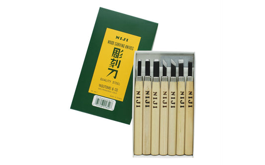 Yasutoma Niji Wood Carving Set 7 Piece - Odd Nodd Art Supply