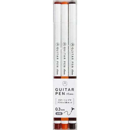 Brown Guitar Petite 0.3mm Fine Line Pens - Odd Nodd Art Supply