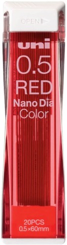 Red Nano Dia Color Mechanical Pencil Lead 0.5mm - Odd Nodd Art Supply
