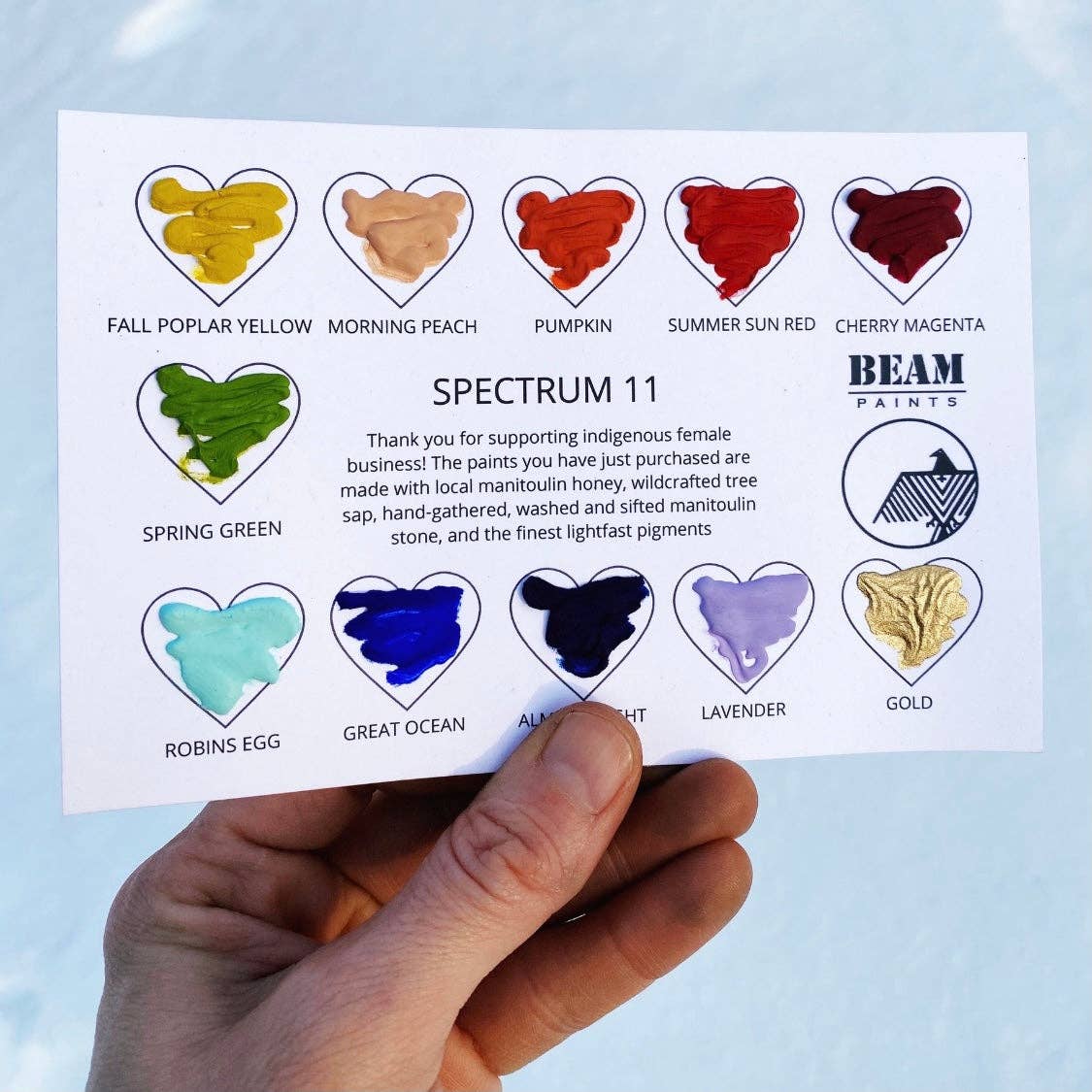 Beam Watercolor Spectrum 11 Paint Travel Card - Odd Nodd Art Supply