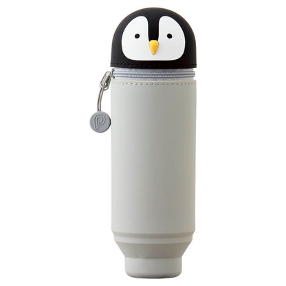 Animal Stand Pen and Pencil Case Penguin Lihit Lab - Odd Nodd Art Supply
