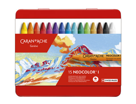 Caran d'Ache Neocolor I Wax Oil Pastel 15 Set - Odd Nodd Art Supply