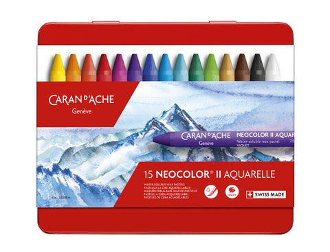 Caran d'Ache Neocolor II Wax Oil Pastel Sets 15 Set - Odd Nodd Art Supply