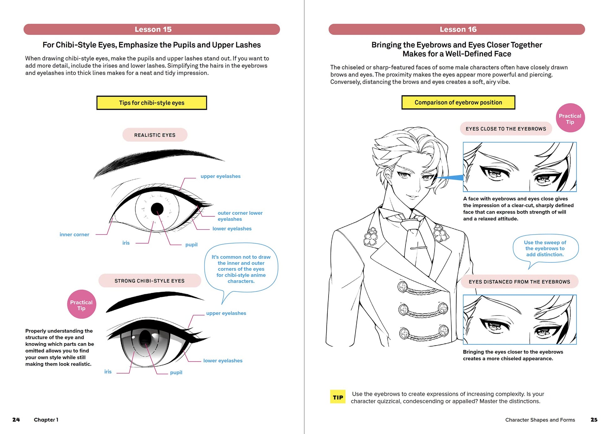 How to Draw Anime and Manga Eyebrows - Easy Tutorial