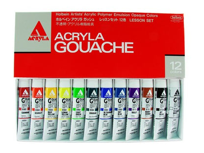 Acryla Gouache Sets 12 Set Acrylic - Odd Nodd Art Supply