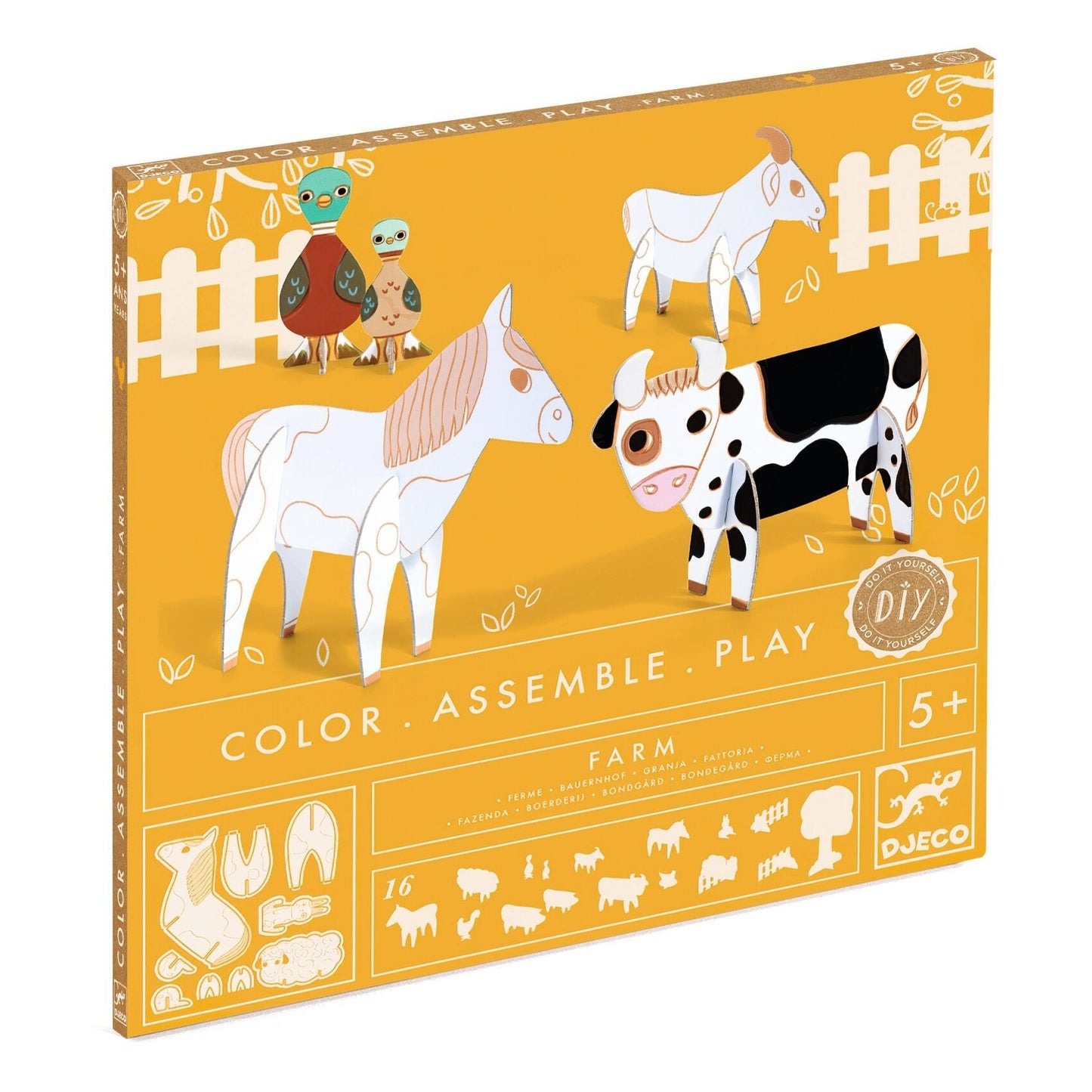 Farm Animals Kid's DIY Color Assemble Play Craft Kit - Odd Nodd Art Supply