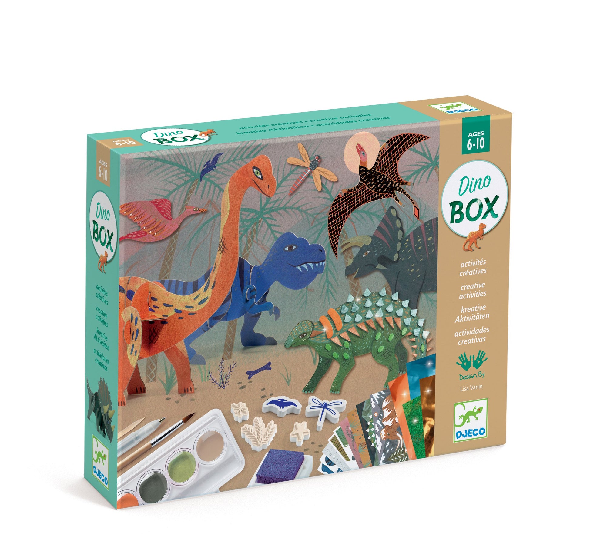 Multi Activity Kit by Djeco Dino Box - Odd Nodd Art Supply