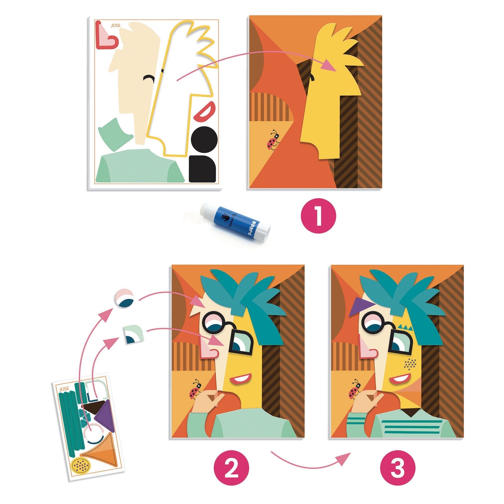 Picasso Stickers Djeco's Inspired By Art Kits - Odd Nodd Art Supply